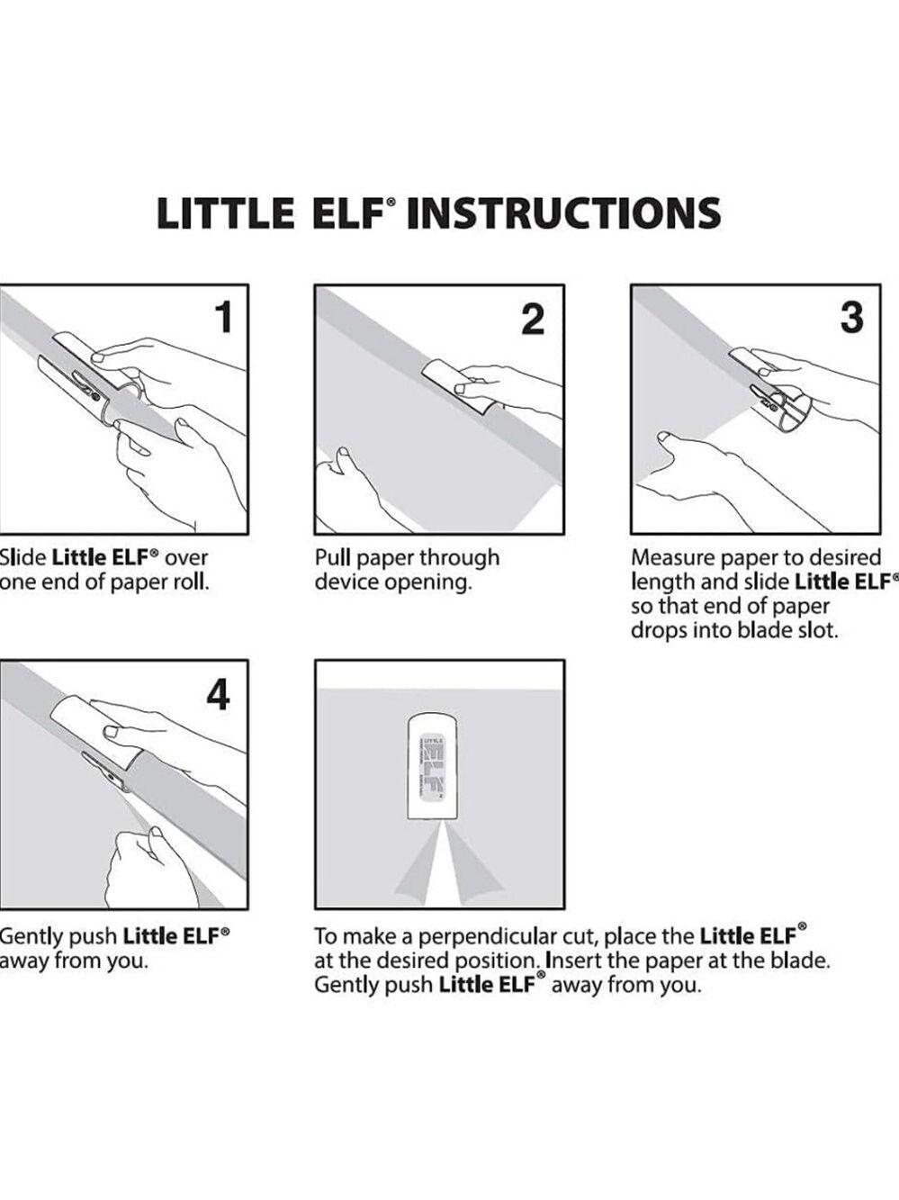 Little Elf Green Gift Wrap Cutter Christmas Paper Cutter 2 Included - Picture 5 of 12
